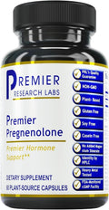 Premier Research Labs Premier Pregnenolone - Pregnenolona de 100 mg para apoyo hormonal, precursor de progesterona, testosterona, estrógeno, suplemento de pregnenolona para mujeres y hombres - 60 cápsulas vegetarianas