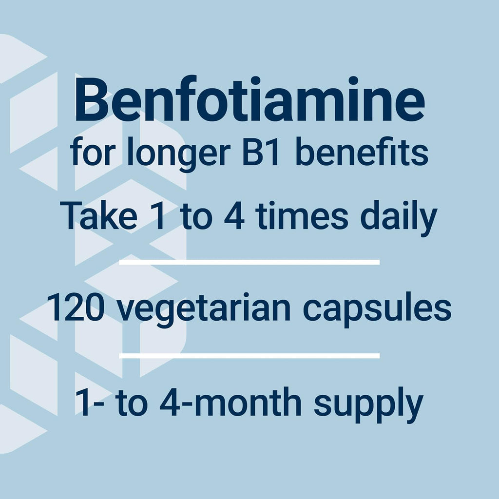 Life Extension Mega Benfotiamine 250 mg, 120 Cápsulas - Vitamina B1 Liposoluble
