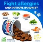 Probióticos para Perros - Apoya la Salud Digestiva, Piel con Picor, Alergias, Inmunidad, Equilibrio de Levaduras - Probióticos y Enzimas Digestivas con Prebióticos - Reduce Diarrea, Gases - 180 Masticables Probióticos para Perros
