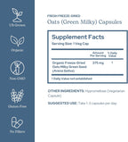 Eclectic Institute - Organic Avena Sativa Capsules | Nervous System Support | 90 Capsules of 375 mg