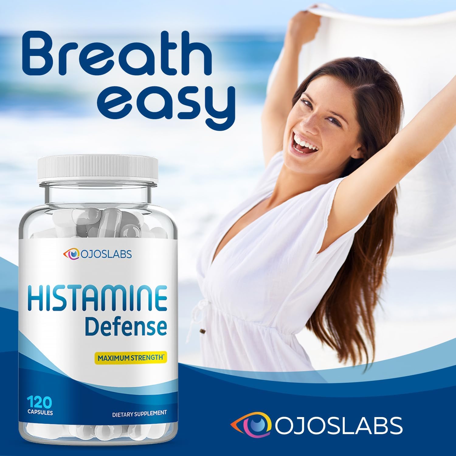 Advanced Histamine Defense – Suplemento Natural para la Intolerancia a la Histamina, 120 Cápsulas