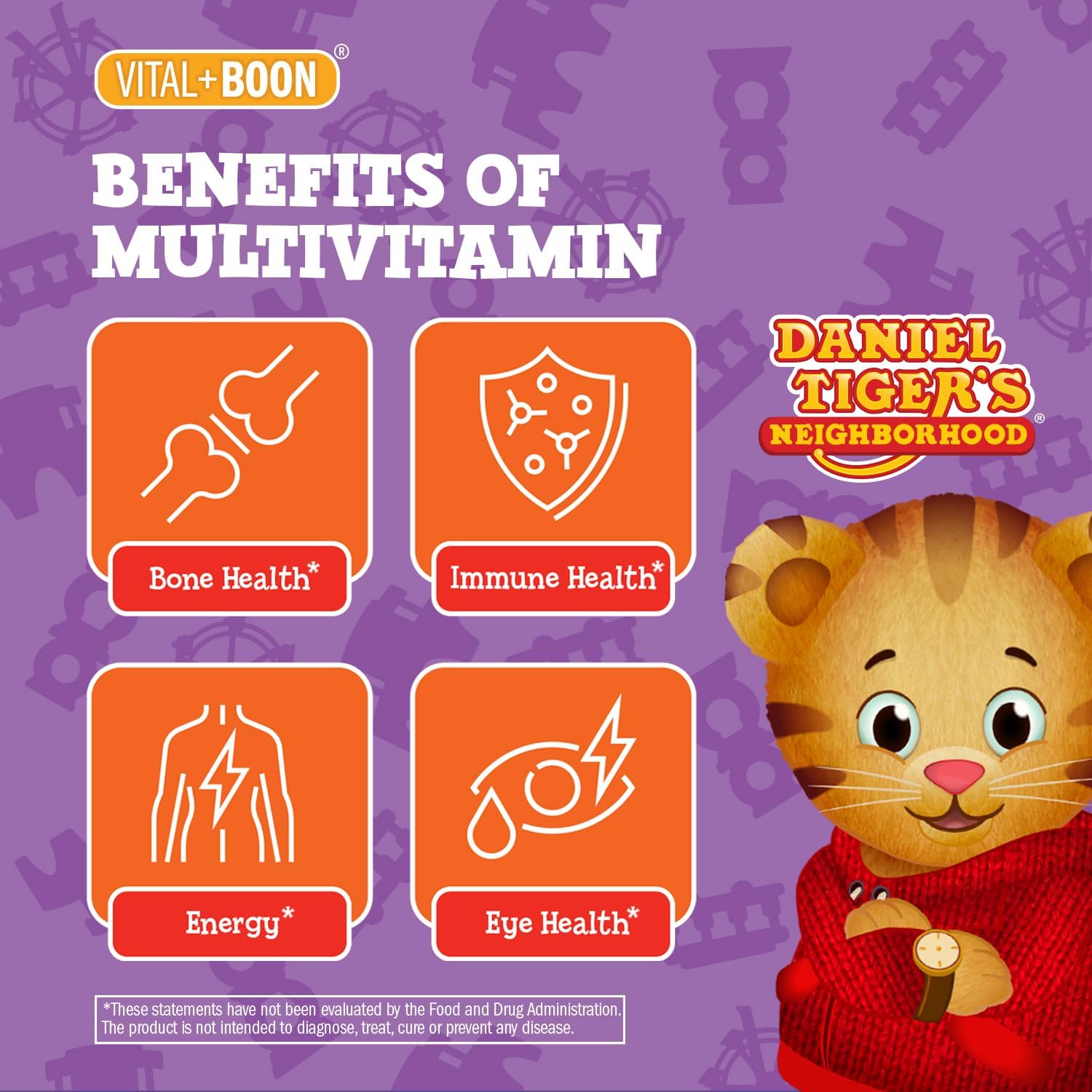 Daniel Tiger - Multivitamínico en Gominolas para Niños (60 gominolas) - 12 Vitaminas y Minerales Esenciales