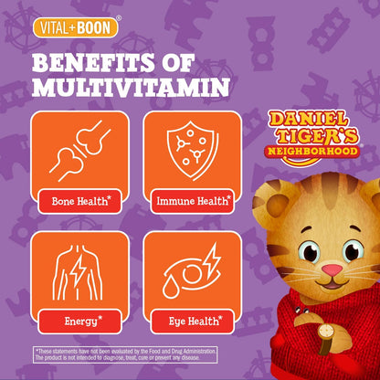 Daniel Tiger - Multivitamínico en Gominolas – Vitamina C: Favorece la producción de colágeno y el funcionamiento – Image 2