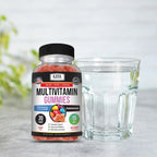 Kaya Naturals Adult Multi Vitamin Gummy - Multivitamínico en Gominolas para Adultos con Biotina, Vitamina A, B12, C, E, Zinc y Ácido Fólico - Sabor Fresa - Sin Gluten