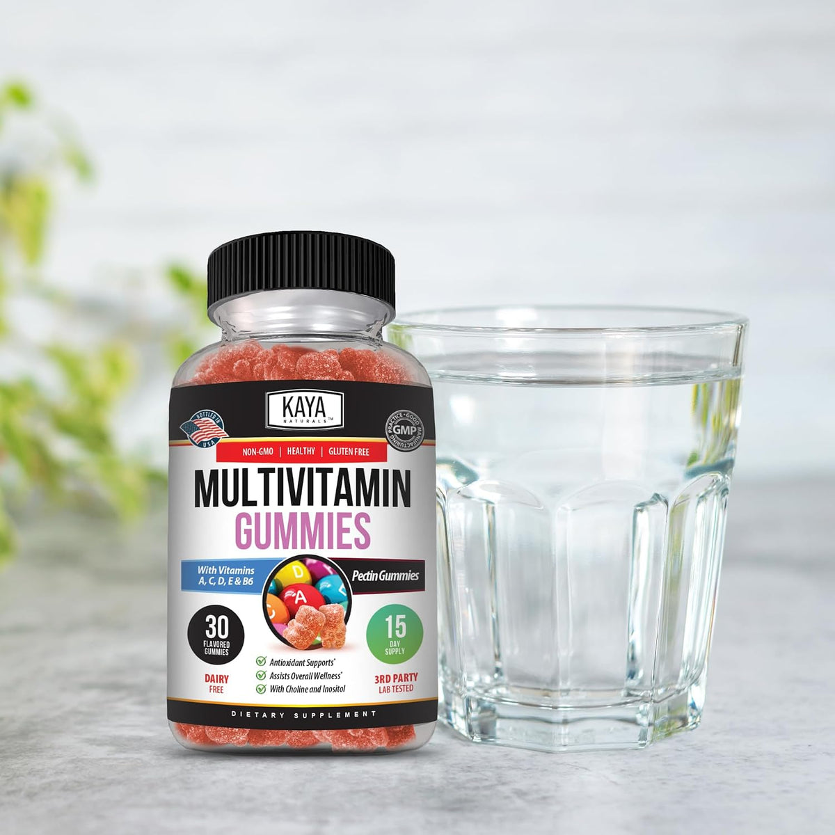Kaya Naturals Adult Multi Vitamin Gummy - – Vitamina A: Contribuye al mantenimiento de la visión normal y al – Image 6