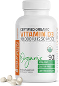 Bronson Vitamina D3 10,000 UI Suplemento Orgánico No-GMO, 90 Comprimidos