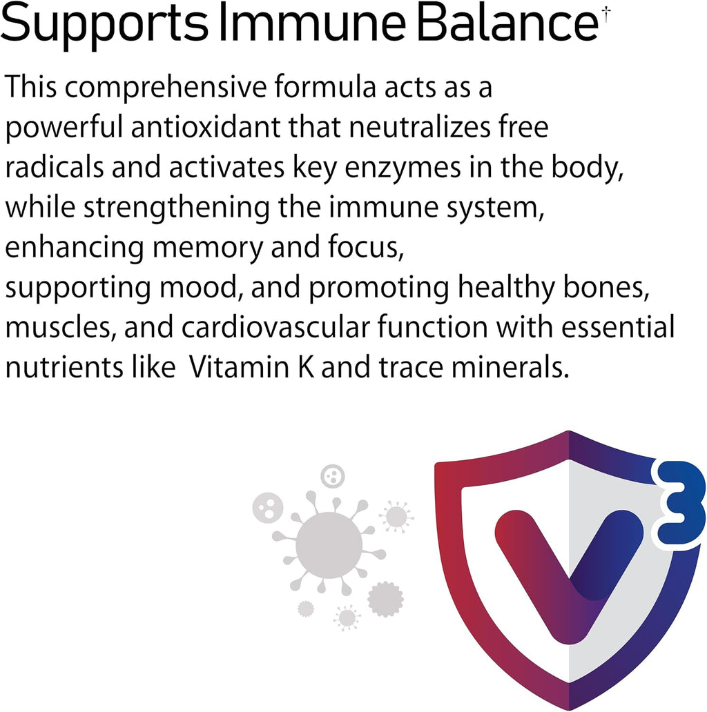 NANOWELL V3 IMMUNO Shield - Apoyo Inmunitario con Vitaminas C, D3, K y Zinc (360 Cápsulas Blandas)
