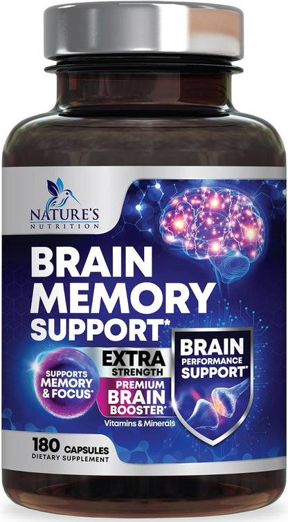 Brain Memory Supplement - 3X Strength – Bacopa Monnieri : Esta planta ha sido utilizada en la medicina ayurvédica – Image 1