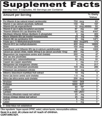 Vitanica, Senior Symmetry, Multivitamínico – Carotenoides mixtos: Precursores de la vitamina A que favorecen la – Image 2