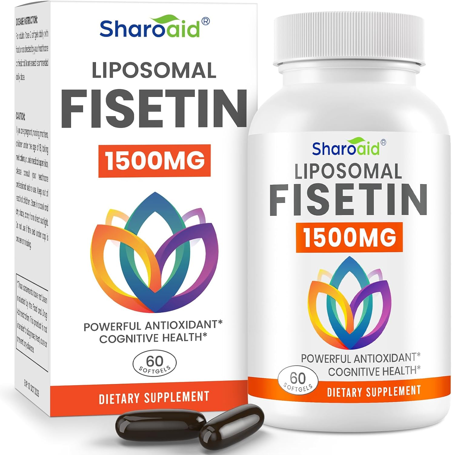 Fisetina 1500mg con Liposomas - 120 Cápsulas Blandas - Sharoaid