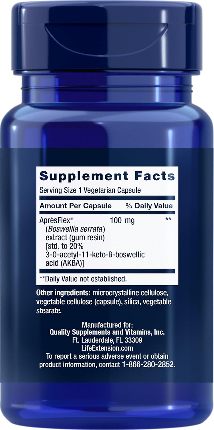 Life Extension 5-LOX Inhibitor con AprèFlex 100 mg, 60 Cápsulas Vegetarianas (Pack de 2)