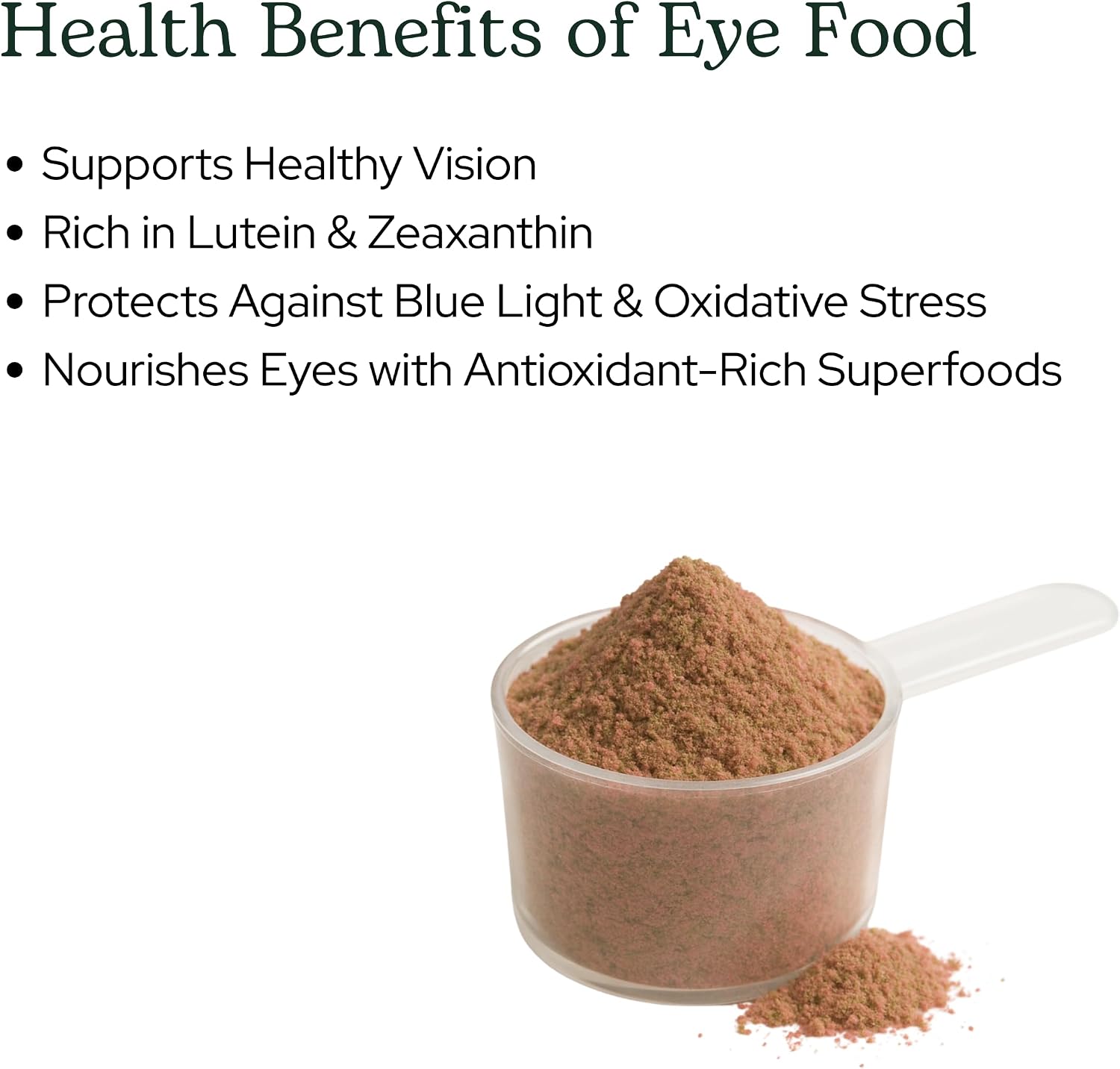 Eclectic Herb - Organic Eye Food Powder | Apoyo Visual, Suplemento Superfood de Vitaminas y Minerales | Bilberry + Ginkgo | Vegano, No-GMO (138 g)