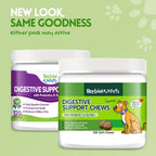 Herbion Pets Digestive Support Chews con Probióticos y Enzimas, 120 Masticables Blandos