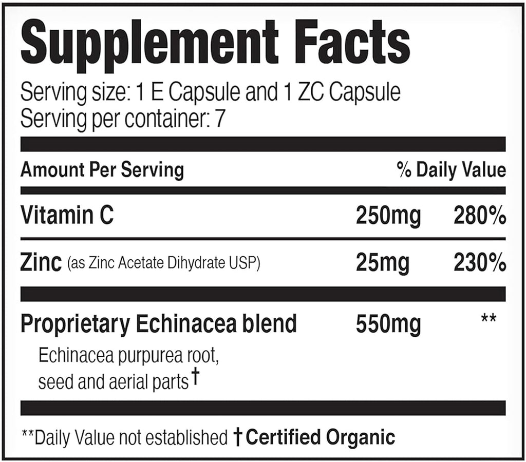 EZC Pak On The Go - Equinácea, Vitamina C y Zinc para las Defensas