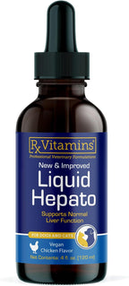 Rx Vitamins Liquid Hepato - Suplemento Líquido para el Hígado con Cardo Mariano y Vitaminas B - Sabor a Pollo (118 ml)