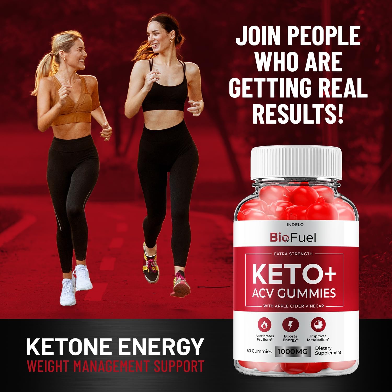 Bio Fuel Keto ACV Gummies – 3 Pack (180 Gominolas) – Fórmula Avanzada con Vinagre de Manzana
