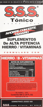 S.S.S. Tonic Liquid - Tónico Multivitamínico con Hierro, 2 Unidades de 591 ml