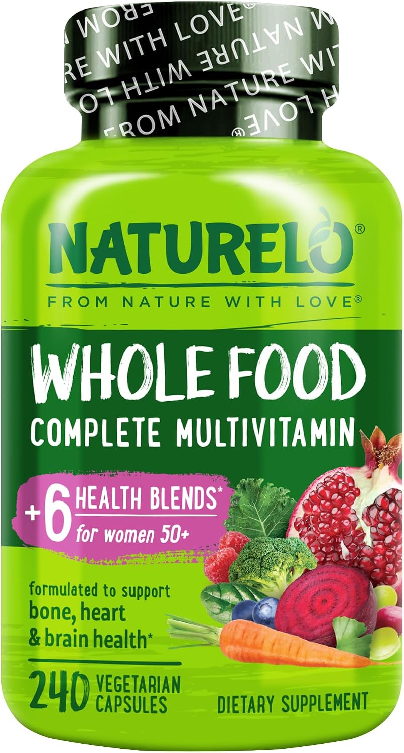 NATURELO Multivitamínico Integral para Mujeres 50+ (Sin Hierro) - 120 Cápsulas Veganas