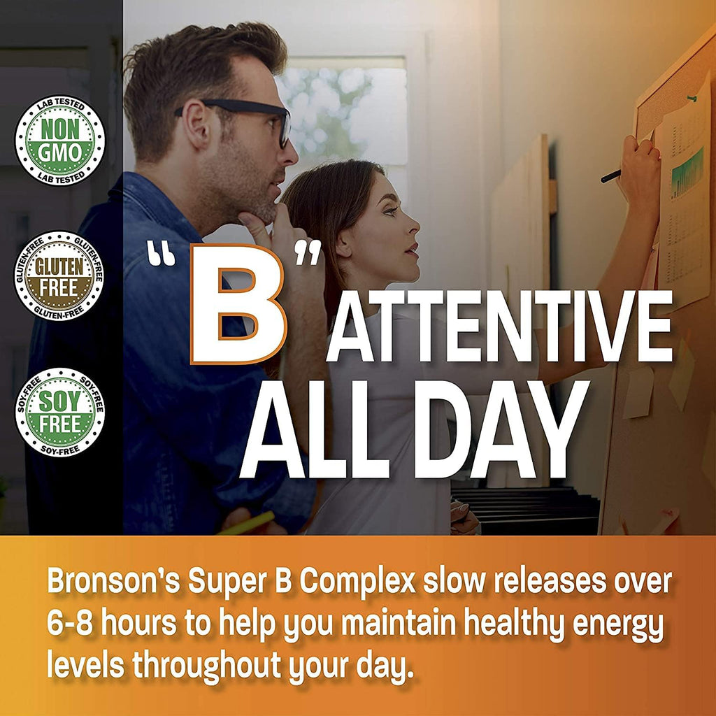 Bronson Super B Complejo B - Liberación Sostenida, 250 Tabletas