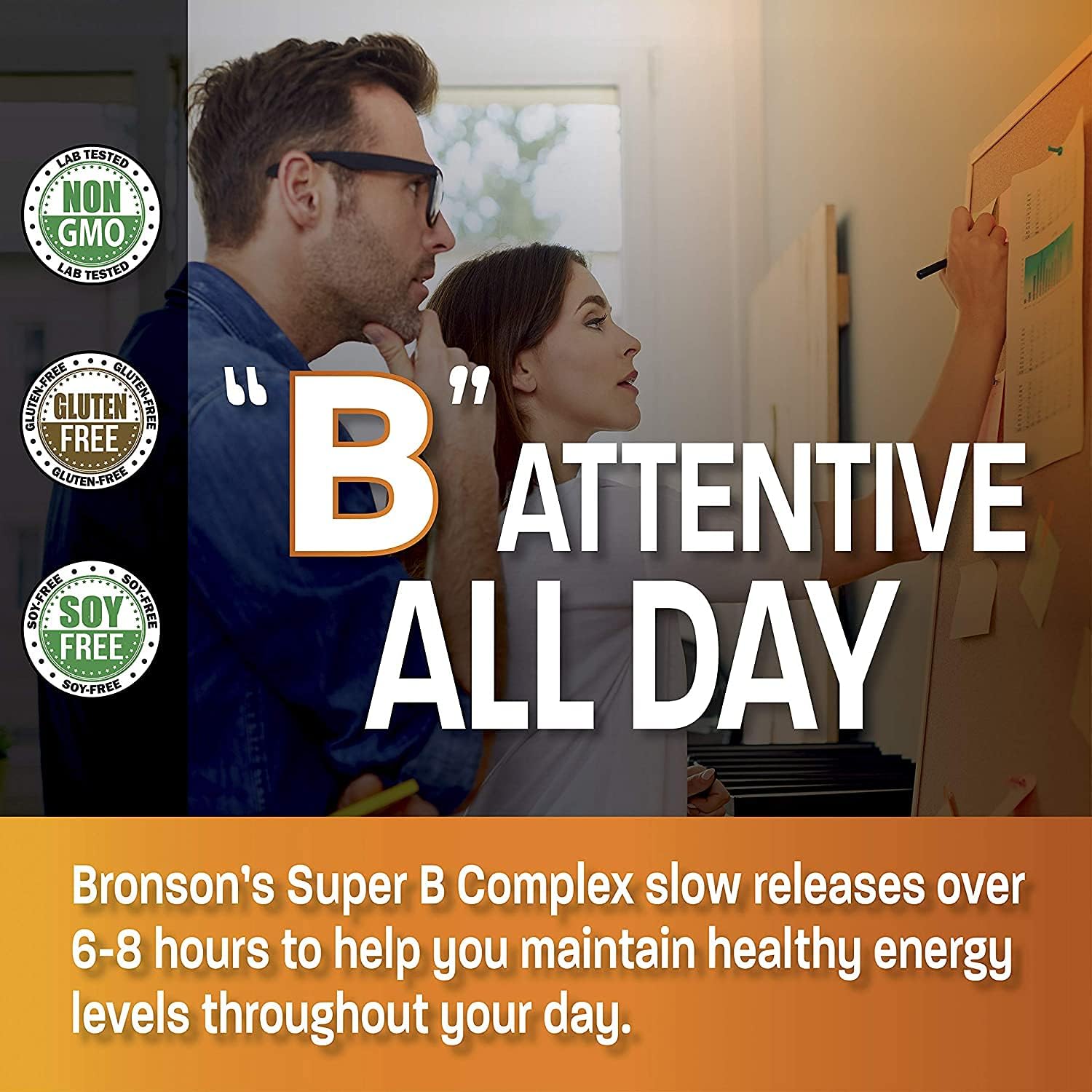 Bronson Super B Complejo B - Liberación Sostenida, 250 Tabletas