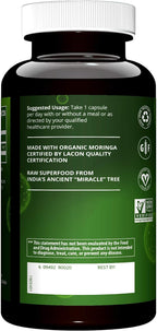 MRM Nutrition Organic Moringa Leaf Capsules - 60 Capsules