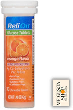 Comprimidos de Glucosa Sabor Naranja - 3 Paquetes de 10 Unidades
