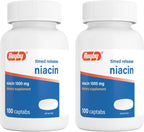 Rugby Niacina de Liberación Prolongada 1000 mg, 100 Comprimidos (Paquete de 3)