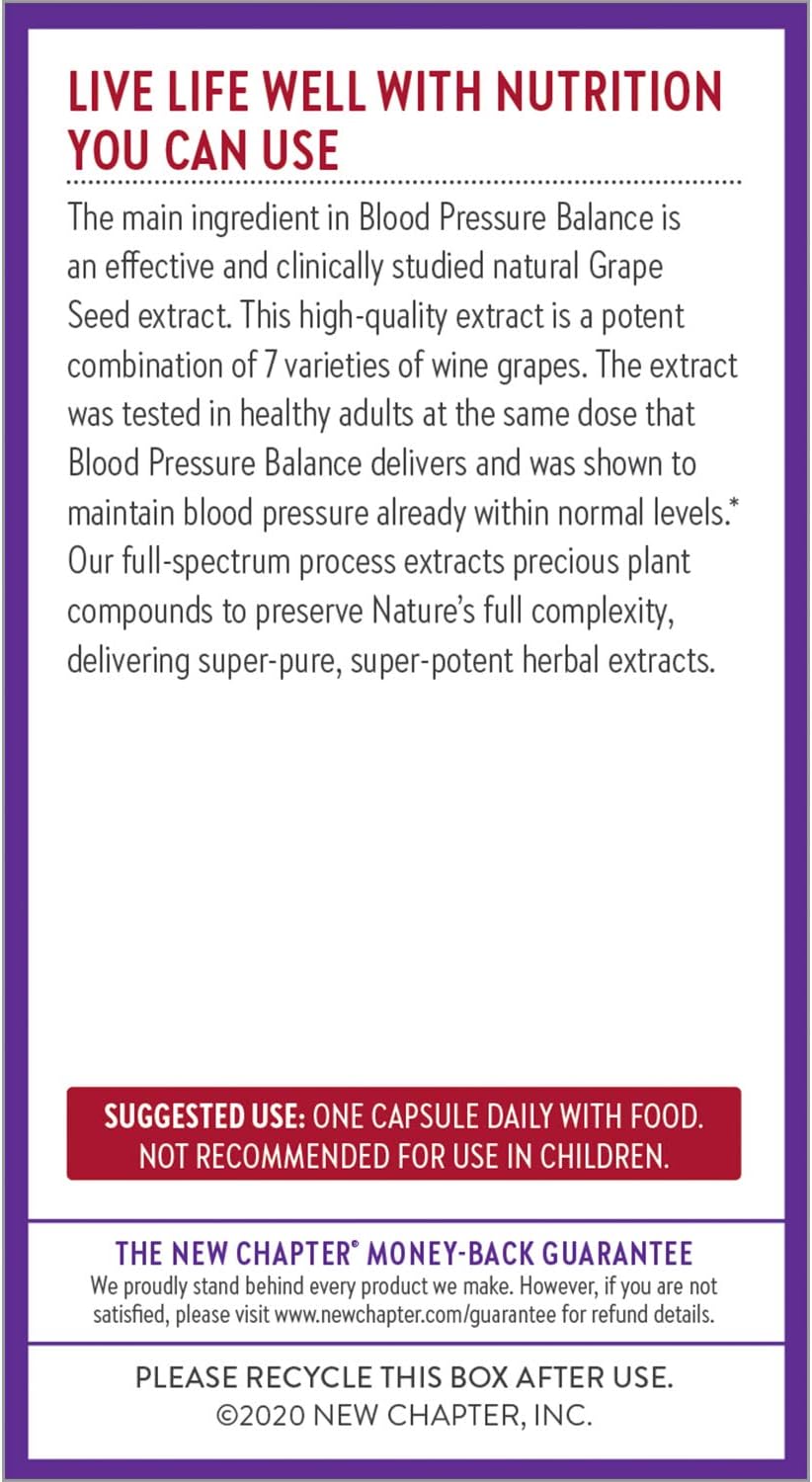 New Chapter Blood Pressure Take Care - Suplemento para la Tensión Arterial - 60 Comprimidos