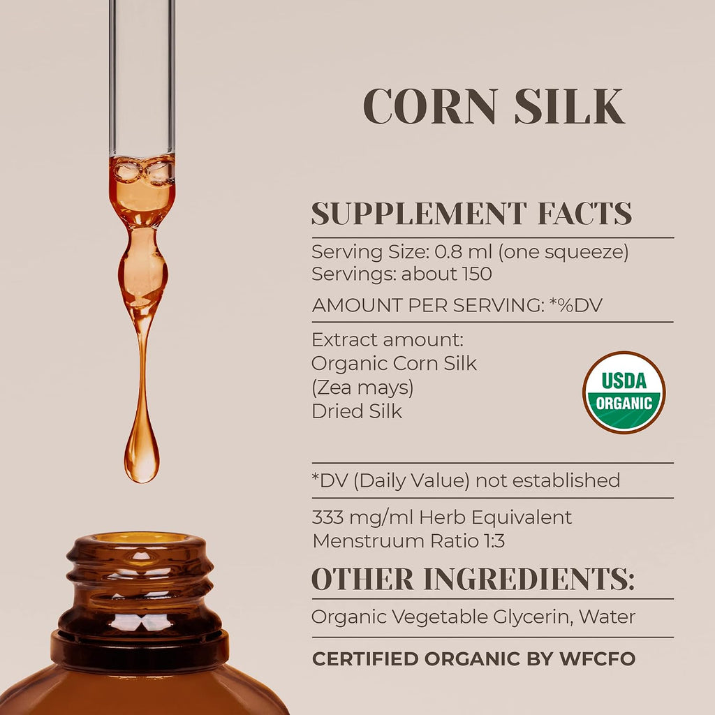 Extracto de Seda de Maíz Orgánico Sin Alcohol (118 ml)