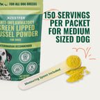 Azestfor Polvo de Mejillón de Labio Verde Antiinflamatorio para Perros