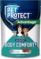 Pet Protect Whole Body Comfort+ Suplemento para Perros, Alenza, Apoya Respuesta Inflamatoria Normal, Masticables Sabor Pollo (60 uds)