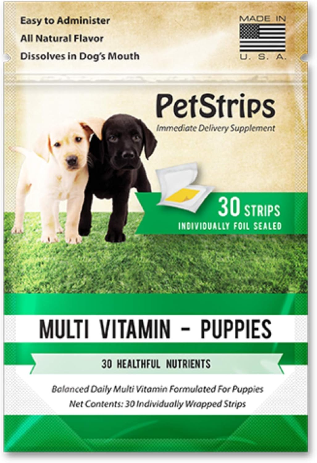 PetStrips Multivitamínico para Cachorros 30 Tiras de Acción Rápida