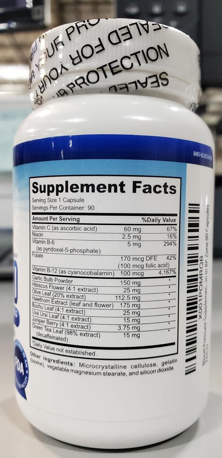 NutraPro Pure Blood - Suplemento para la tensión arterial, 90 cápsulas