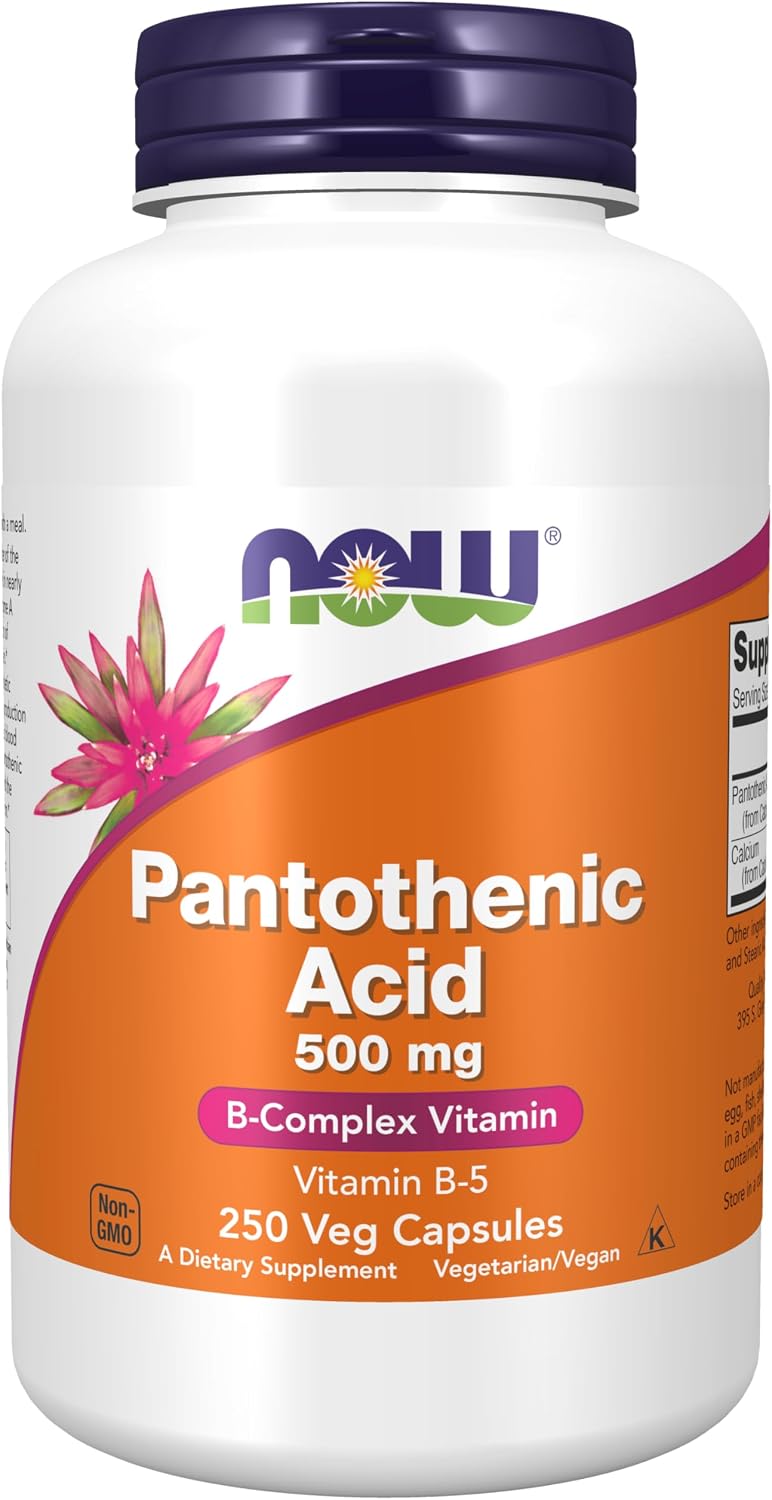 NOW Foods Ácido Pantoténico (Vitamina B5) 500 mg - 250 Cápsulas