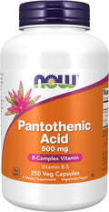 NOW Foods Ácido Pantoténico 500 mg, 250 Cápsulas (Pack de 3)