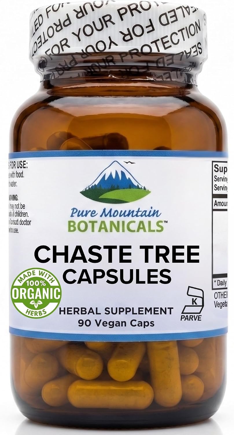 Pure Mountain Botanicals Vitex Sauzgatillo 400mg - 90 Cápsulas Veganas Kosher