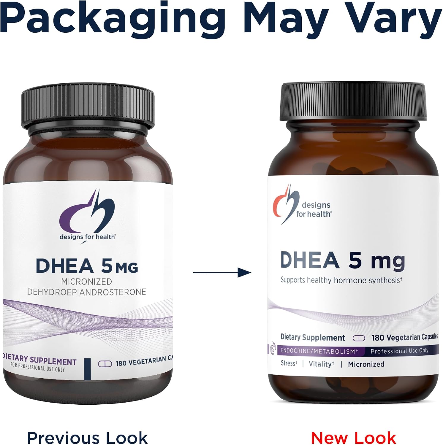 Designs for Health DHEA 5mg - 180 Cápsulas Vegetarianas