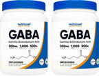 Nutricost GABA Puro en Polvo (Ácido Gamma-Aminobutírico) - 500 g - Pack de 3