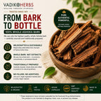 Vadik Herbs Cápsulas de corteza de Ashoka orgánica - 1000mg