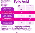 Healthfare Ácido Fólico 1000mcg | 300 Comprimidos Veganos | Vitamina B9