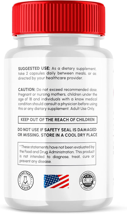 (2 Pack) Glucocyn Cápsulas, Suplemento de Glucógeno con Ingredientes Naturales - 120 Cápsulas