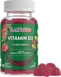 YUM-V's Gomitas de Vitamina D3 para Niños - 1000 UI - 60 Gomitas