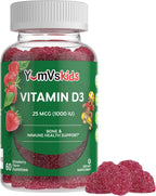 YUM-V's Gomitas de Vitamina D3 para Niños - 1000 UI - 60 Gomitas