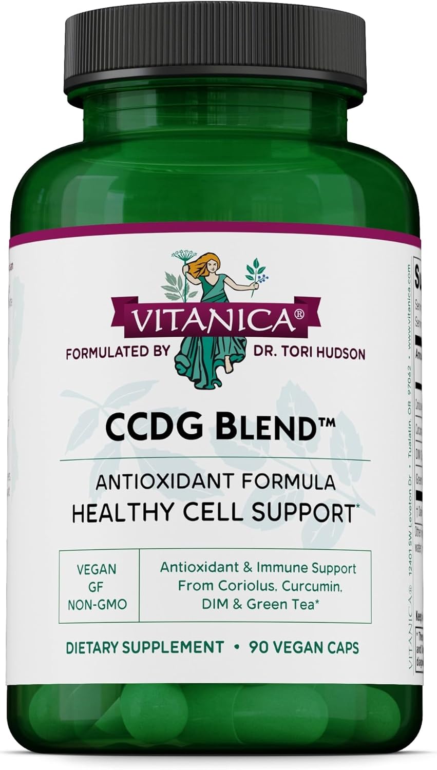 Vitanica CCDG Blend, 90 Cápsulas - Suplemento con Té Verde, Cúrcuma y DIM