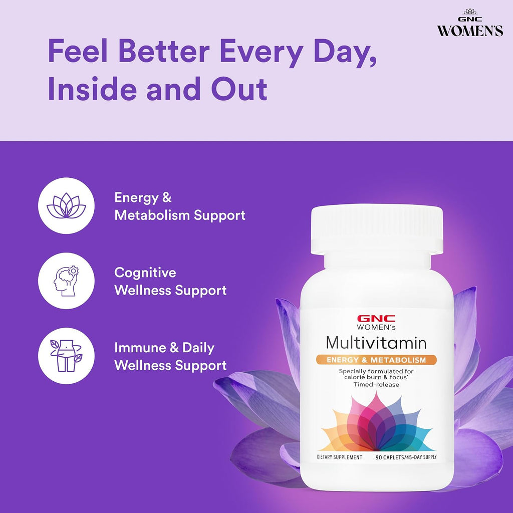 GNC Women's Energy and Metabolism Multivitamin - 90 Caplets