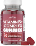 NEW AGE Gominolas de Complejo B con Vitaminas B3, B5, B6, B7, B9 y B12, Biotina, Ácido Fólico y Vitamina C – Sin Gluten, Vegano, 60 unidades