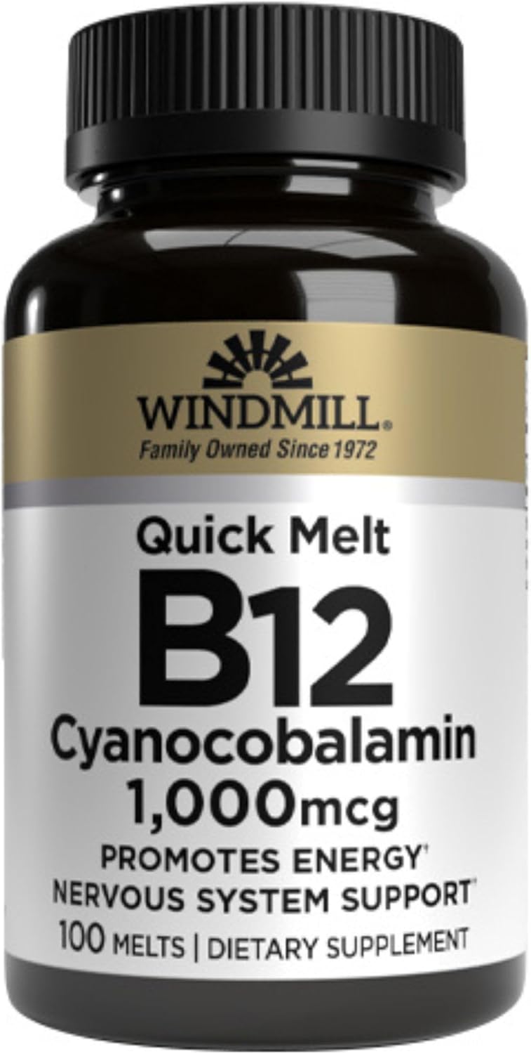 Windmill B-12 1000 mcg Sublingual - 100 Comprimidos de Disolución Rápida
