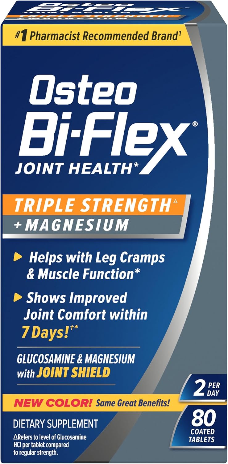 Osteo Bi-Flex Triple Strength Glucosamina con Magnesio, 80 Comprimidos Recubiertos