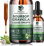 Lukaree Extracto Líquido de Graviola y Musgo Marino con Vitamina C y Zinc – 2 Envases (60 ml), Sabor Piña