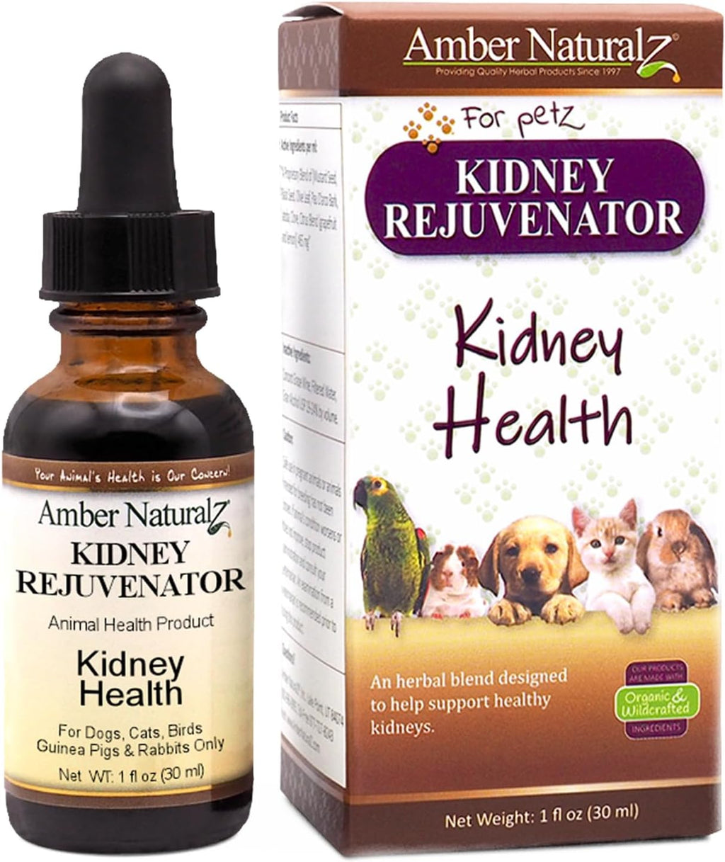 Amber NaturalZ Kidney Rejuvenator - Suplemento Herbal para la Función Renal de Mascotas (30 ml)